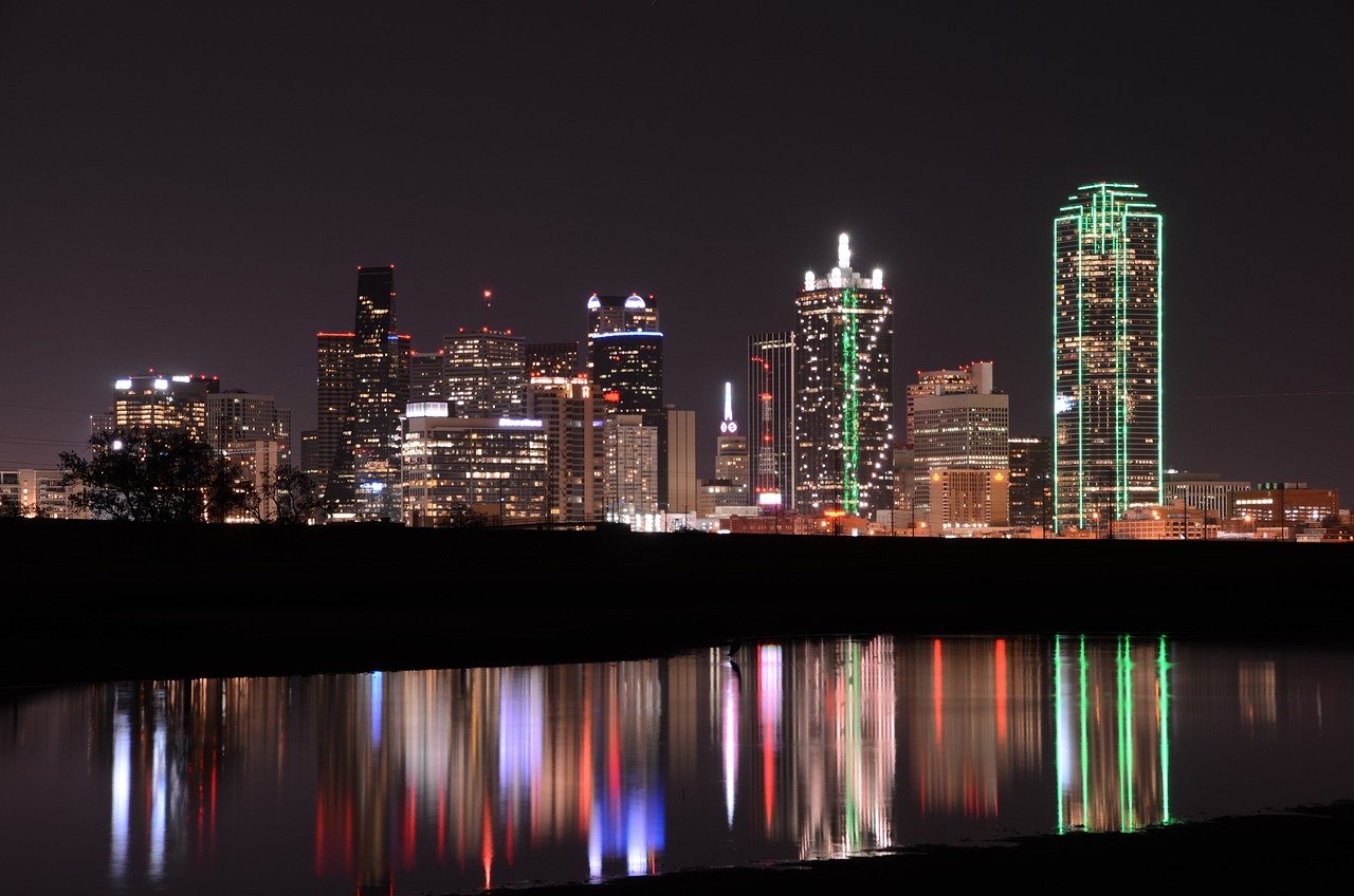 dallas skyline, night lights, reflection, twilight, cityscape, skyline, texas, dallas, citylights, city, buildings, dallas skyline, dallas skyline, dallas, dallas, dallas, dallas, dallas